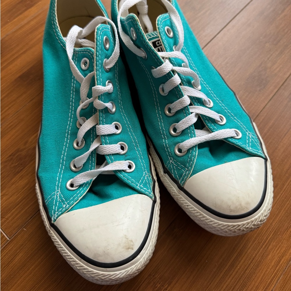 Converse All Stars aqua low top sneakers